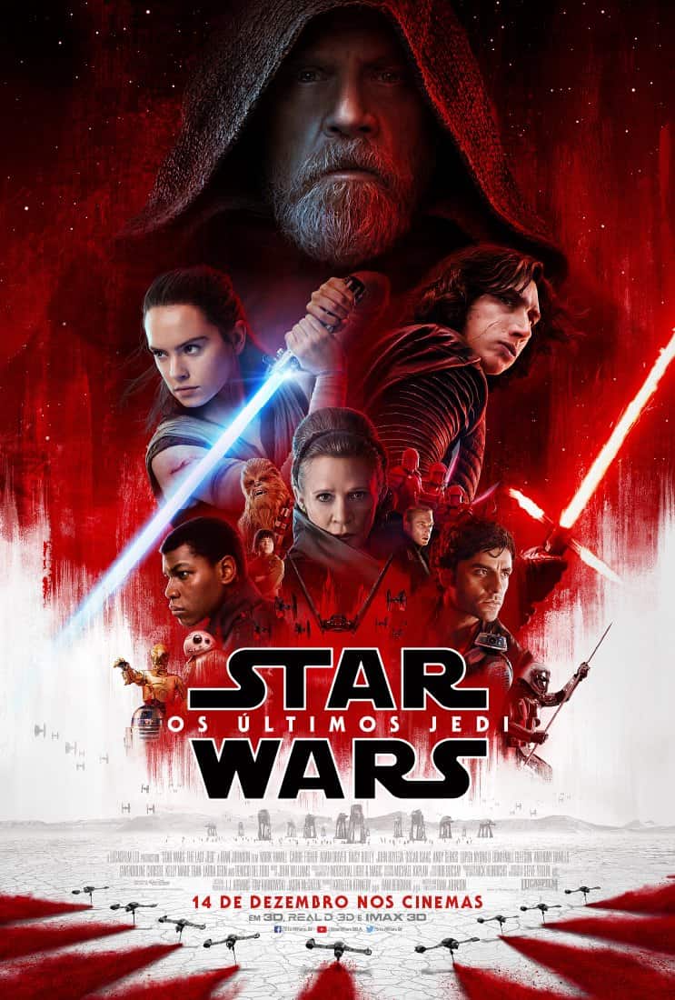 Pôster nacional de Star Wars: Os Últimos Jedi Créditos da Imagem: Disney/Lucas Film