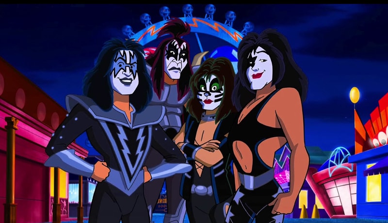 Cena de "Scooby-Doo e Kiss: O Mistério do Rock and Roll" Créditos da Imagem: Estúdios Hanna-Barbera